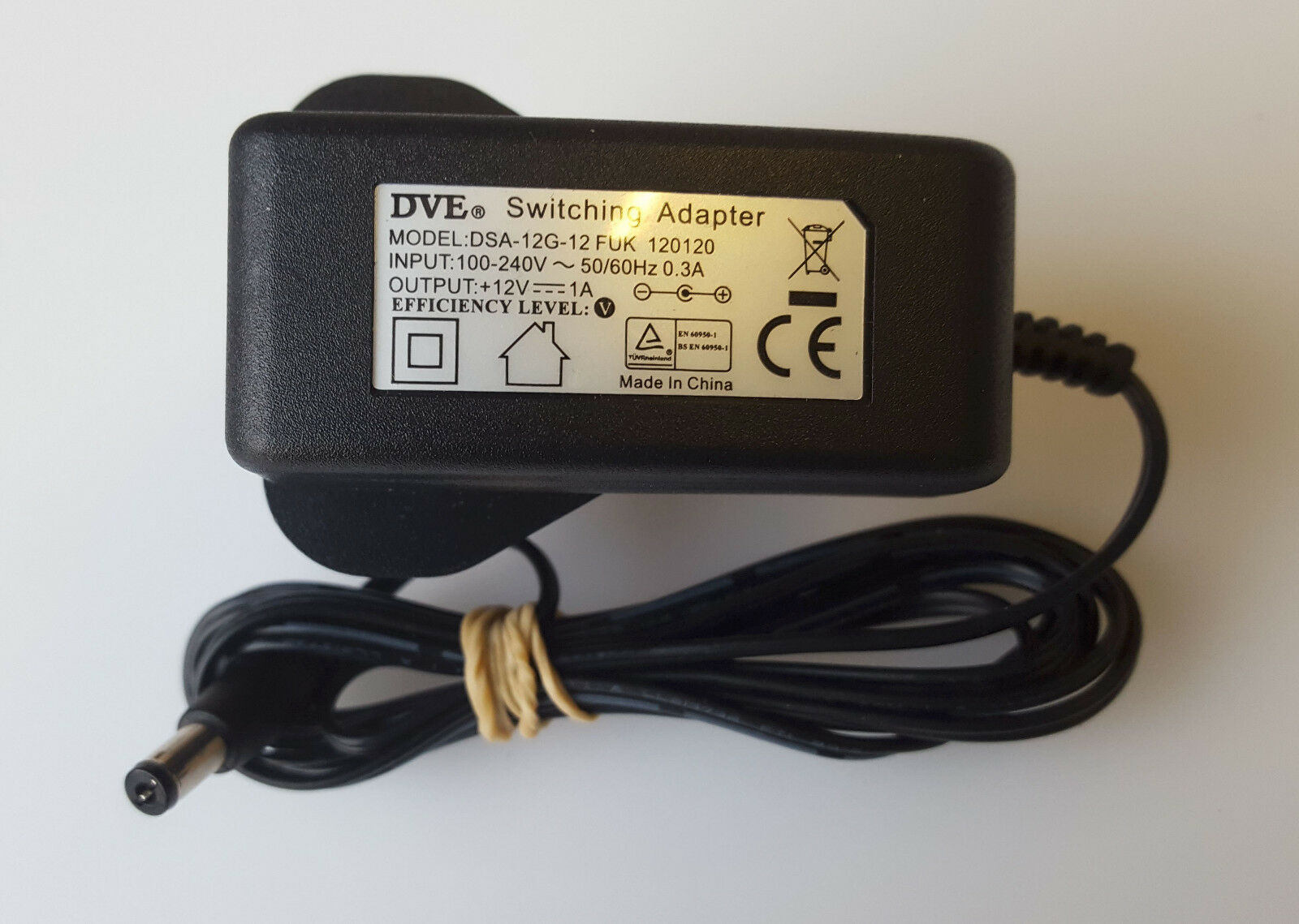 New 12V 1A UK PLUG DVE DSA-12G-12 FUK 120120 Power Supply Ac Adapter - Click Image to Close